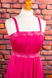 Cocktailkleid Pink Glitzer 80er 90er Abendmode Disco Frau pink S 36-38 Special vintageberlin.de