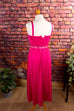 Cocktailkleid Pink Glitzer 80er 90er Abendmode Disco Frau pink S 36-38 Special vintageberlin.de