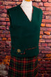 60s Kostüm grün kariert Wolle