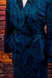 80er DDR Kostüm blau Samt