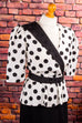 Cocktailkleid Polkadots 40er 80er Abendmode Frau M 40-42 real-80er Rockabilly schwarz Special weiß vintageberlin.de