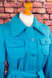 Vintage Jacke türkis Wollmix