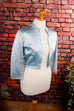 Vintage Bolero eisblau Satin 50er 60er Abendmode blau Disco Frau Hochzeit real-disco real-rockabilly Rockabilly S 36-38 Special vintageberlin.de