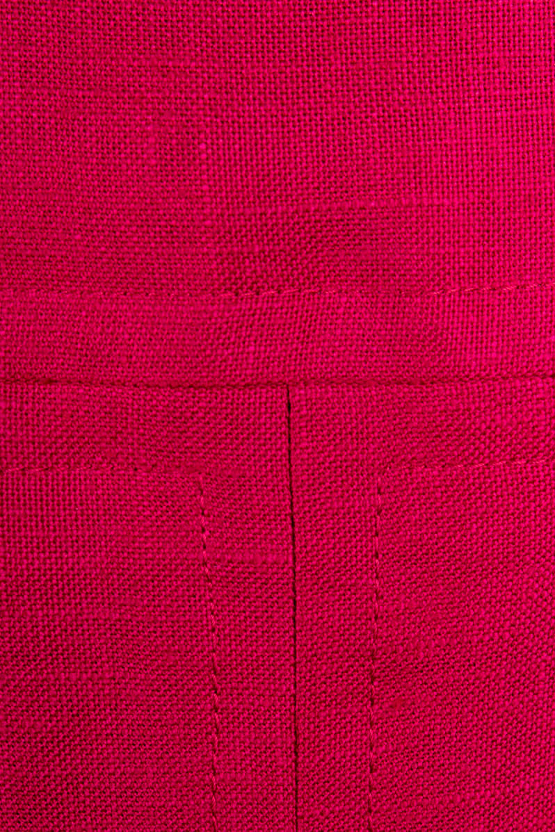 60s leinen Jacke himbeerrot
