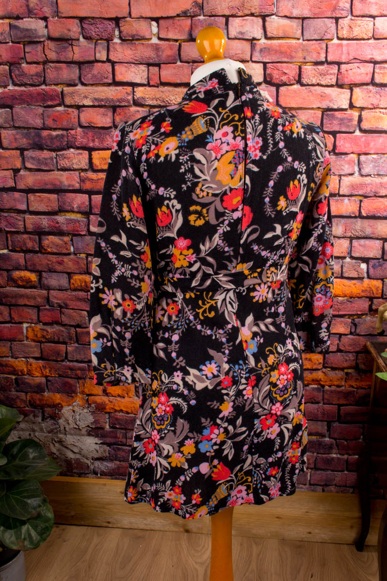 60s Minikleid bunt Wolle