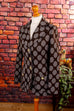 70s Disco Blazer braun Punkte