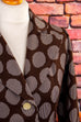 70s Disco Blazer braun Punkte