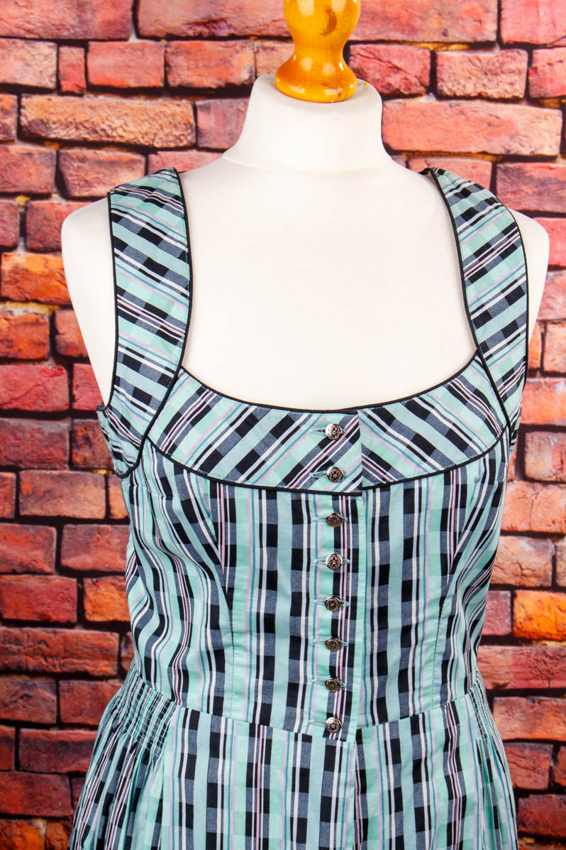 Vintage Dirndl türkis kariert