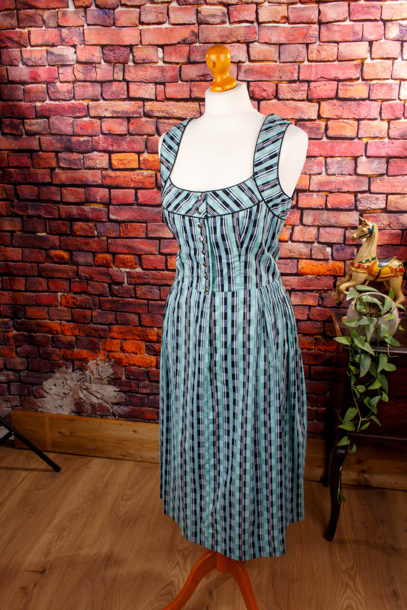 Vintage Dirndl türkis kariert
