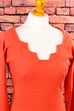 Sexy Stretchkleid lachs 80er 90er Abendmode Disco Frau M 40-42 orange S 36-38 Special vintageberlin.de