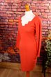 Sexy Stretchkleid lachs 80er 90er Abendmode Disco Frau M 40-42 orange S 36-38 Special vintageberlin.de
