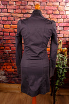 DIESEL Mantel Kleid grau Motorrad-Style