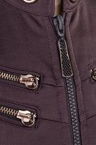 DIESEL Mantel Kleid grau Motorrad-Style