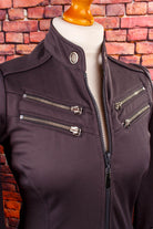 DIESEL Mantel Kleid grau Motorrad-Style