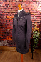 DIESEL Mantel Kleid grau Motorrad-Style
