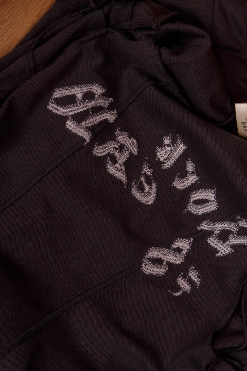 DIESEL Mantel Kleid grau Motorrad-Style