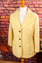 Woll Blazer gelb Strick
