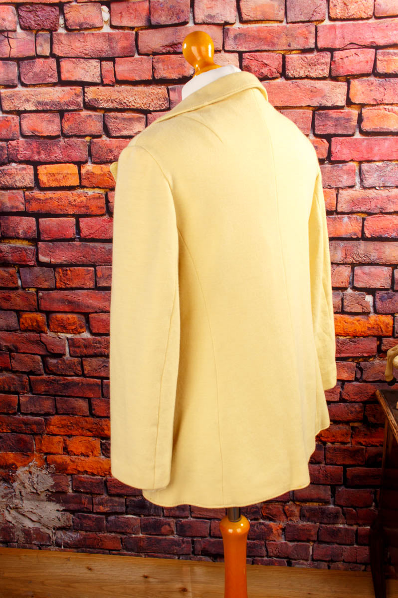 Woll Blazer gelb Strick