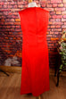 Vintage Abendkleid rot bestickt