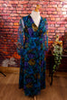 Vintage Schlager Maxikleid bunt Default Title 60er 70er Abendmode blau Boho bunt Frau Hippie L 44-46 Schlager Special vintageberlin.de