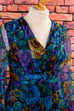 Vintage Schlager Maxikleid bunt 60er 70er Abendmode blau Boho bunt Frau Hippie L 44-46 Schlager Special vintageberlin.de