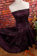 Partykleid aubergine Glitzer Disco Frau lila Rockabilly S 36-38 XS 32-34 vintageberlin.de