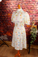 Disco Minikleid Blümchen Default Title 60er 70er bunt Disco Frau real-disco real-rockabilly Rockabilly S 36-38 Schlager Special weiß vintageberlin.de