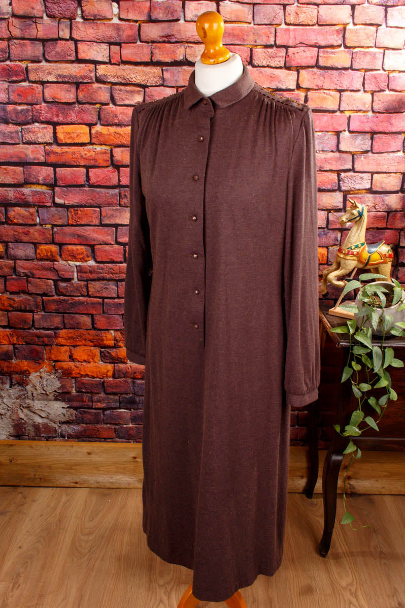 Vintage Strickkleid braun Angora