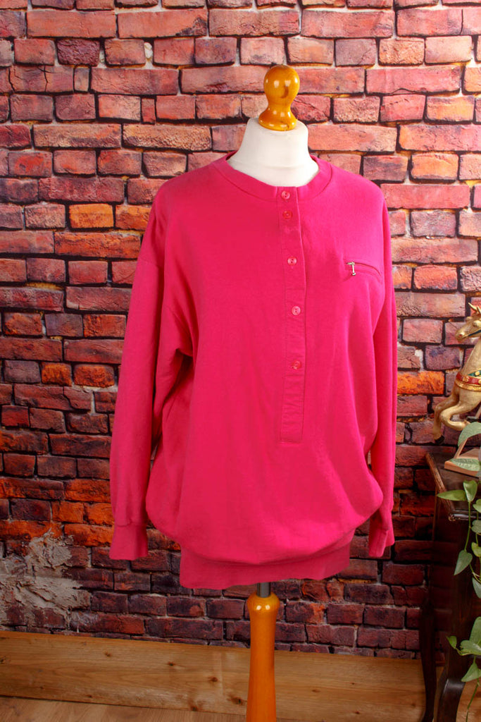 80er Pulloverkleid pink Default Title 80er Disco Frau M 40-42 pink real-80er S 36-38 Special vintageberlin.de