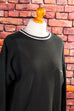 80er Pulloverkleid schwarz Ringel