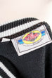 80er Pulloverkleid schwarz Ringel