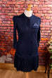 80s Kleid blau Falten