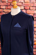 80s Kleid blau Falten