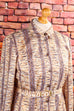 Winterkleid beige Muster 70er 80er beige bunt Frau L 44-46 M 40-42 Sekretärin vintageberlin.de