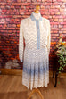 Vintage Winterkleid Wollmix 70er beige blau Frau L 44-46 Rockabilly Schlager Sekretärin Special vintageberlin.de