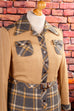 70er Winterkleid beige kariert 60er 70er beige Disco Frau grau L 44-46 M 40-42 real-disco real-rockabilly Rockabilly Schlager Special vintageberlin.de