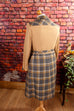 70er Winterkleid beige kariert 60er 70er beige Disco Frau grau L 44-46 M 40-42 real-disco real-rockabilly Rockabilly Schlager Special vintageberlin.de