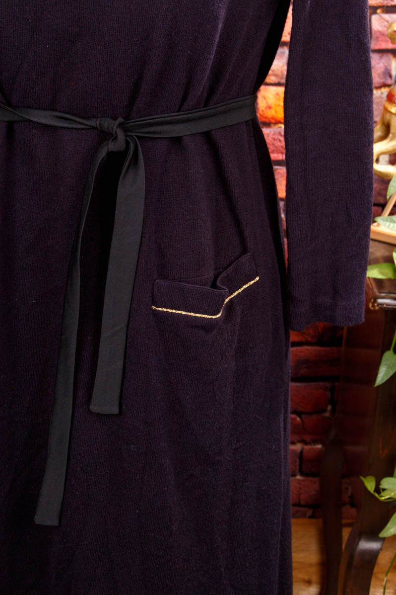 Boho Winterkleid schwarz gold