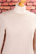 Winterkleid creme Zopfmuster 90er beige Boho Frau L 44-46 M 40-42 weiß vintageberlin.de