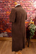 70er Cord Kleid braun 70er braun Disco Frau L 44-46 real-disco Schlager Special vintageberlin.de