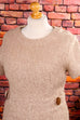 Vintage Wollkleid beige Frottee