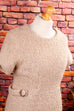 Vintage Wollkleid beige Frottee