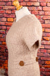 Vintage Wollkleid beige Frottee