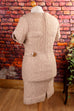 Vintage Wollkleid beige Frottee