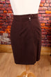 kurzer Winter Wollrock braun 90er braun Frau L 44-46 Rockabilly Sekretärin Special vintageberlin.de