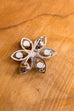 Anstecknadel silber schwarz 60er 70er Abendmode Accessoires Brosche Disco Schlager Sekretärin silber Unisize vintageberlin.de