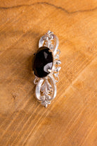 Anstecknadel schwarz silber