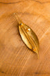 Haarspange Blatt gold+Perle 70er 80er Accessoires gold Ohrschmuck Schmuck vintageberlin.de