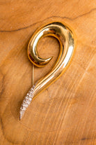 Vintage Brosche gold Kringel