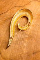 Vintage Brosche gold Kringel